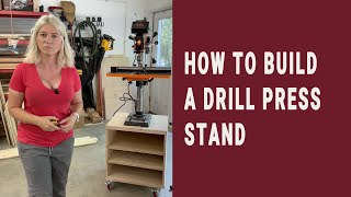 How to build a drill press stand Very sturdy woodworking shop stand easy build step by step [upl. by Boleslaw322]