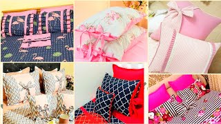 Beautiful Designer Printed Frilly Bedsheets Blanket And Pellow Cushion ideas [upl. by Inohtna]