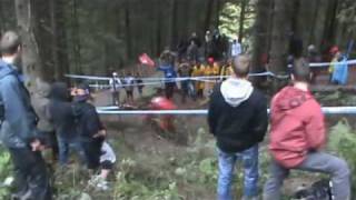 Josh Bryceland crash Leogang WC3 [upl. by Mackenzie]