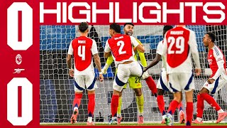 DAVID RAYA MAKES INCREDIBLE DOUBLE SAVE 🤯  HIGHLIGHTS  Atalanta v Arsenal 00  Champions League [upl. by Rosemary915]