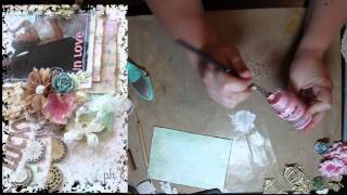 Shabby Chic Scrapbooking Techniques Ideas Tutorial with Amy Prior [upl. by Drarreg25]