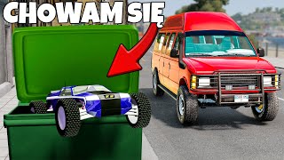 ❄️ CHOWAM SIĘ ZABAWKOWYM AUTEM PRZED PRAWDZIWYMI SAMOCHODAMI  BeamNG Drive [upl. by Nakasuji246]