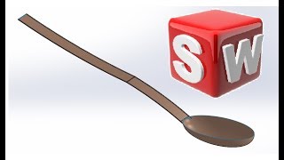 SolidWorks Tutorial How to make Spoon in SolidWorks [upl. by Xuagram]