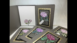 Poised Peony Stamp Set Downline Annual Gift and Thank You Card [upl. by Klina]