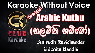 Arabic Kuthu හලමිති හබිබො Anirudh  Jonita  Karaoke Track Without Voice  CLUB Karaoke [upl. by Ralat8]