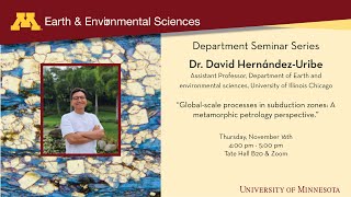 Fall 2023 Department Seminar Series  Dr David HernándezUribe [upl. by Ecertak]