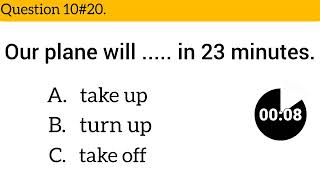 English grammar test  phrasal verbs multiple choice questions  challenge 27 [upl. by Nnaul438]