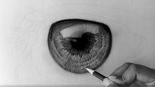 HOW TO DRAW HYPER REALISTIC EYE PART 1  SPEED DRAWING [upl. by Bois918]