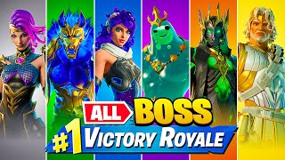 Winning With EVERY GOD BOSS in Fortnite [upl. by Salisbury]