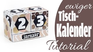 Tutorial Ewiger Tischkalender  Perpetual Calendar aus Papier  DEUTSCH [upl. by Giacinta960]