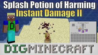 Splash Potion of Harming Instant Damage II in Minecraft [upl. by Dorina]