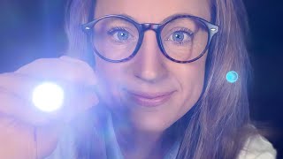 👩🏻‍⚕️ ASMR Sleep Doctor medical roleplay physical eye exam personal care attention layered sounds [upl. by Oidacra]