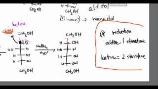 Carbohydrates 18 Reduction of Aldoses and Ketoses Part 2 [upl. by Natam]