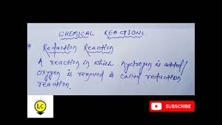 Reduction Reaction class10 chemistry [upl. by Sterling740]