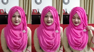 Everyday Hijab Tutorial for School College University 2021Full Coverage Tahmina Shova💝💝 [upl. by Wakerly]