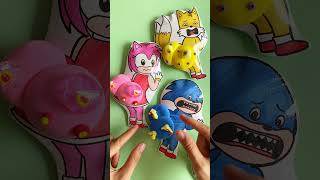 SHIN SONIC TAPES  AMY Rose Pop The Pimples  Paper Squishy Surgery Ghes Handmade [upl. by Kuehnel]