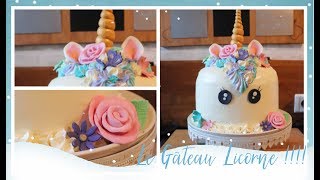 La recette du Gâteau licorne fourrage chocolat blanc framboise expliqué pas à pas [upl. by Asilehc309]