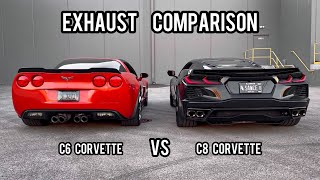 C8 Corvette vs C6 Corvette  Exhaust Sound Comparison [upl. by Aicercal354]