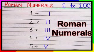 Roman Numerals from 1 to 100  Roman Number from 1 to 100 [upl. by Lilhak]