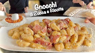 GNOCCHI DI ZUCCA E RICOTTA con SPECK E GORGONZOLA [upl. by Adikam277]