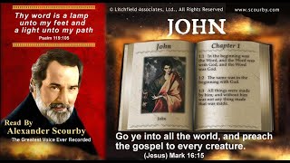 43  Book of John  Read by Alexander Scourby  AUDIO amp TEXT  FREE on YouTube  GOD IS LOVE [upl. by Anelegna]