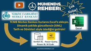 Excel ile TCMB Döviz Kurları ve Power Query ❤  2024 EVDS API anahtarı güncellemesine uygun [upl. by Valenka774]