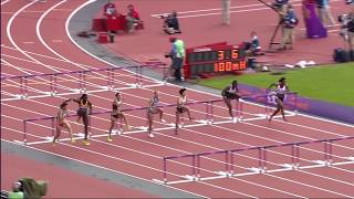 100m Hurdles Womens Heat  Full Event London 2012 Olympics [upl. by Tnarb]