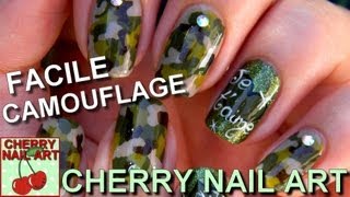 Nail art tutoriel  camouflage militaire HD [upl. by Clover]