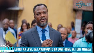 LIBRE DEBAT DU 21 JANV  EYINDI NA EPST BA ENSEIGNANTS BA BOYI PRIME YA TONY MWABA [upl. by Cardew97]