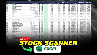 How to Build A Live STOCK SCANNER In Excel [upl. by Thagard522]