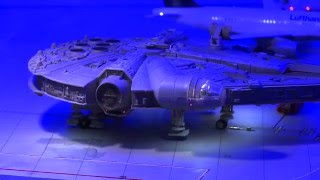 Star Wars Falcon emergency landing at Miniatur Wunderland [upl. by Nickelsen]