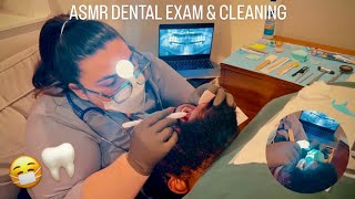 ASMR  Real Person Dental Exam and Cleaning Sensation Exam Tapping On Teeth REALISTIC 🦷 [upl. by Geminius]