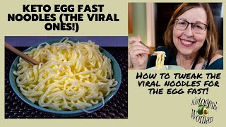 Egg Fast Noodles using the Viral Egg Noodles Keto Asian Flavors How to Make them for Egg Fast [upl. by Eyllib479]