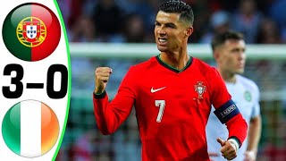 Portugal vs Ireland 30  RONALDO DOUBLE  All Goals and Highlights 2024 [upl. by Haldeman]