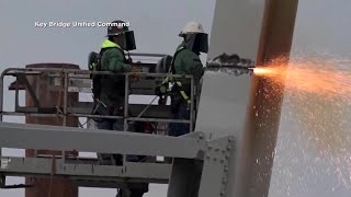 Crews work to lift Baltimore bridge debris officials eye temporary channel around collapse site [upl. by Nnaarual]