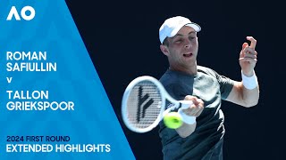 Roman Safiullin v Tallon Griekspoor Extended Highlights  Australian Open 2024 First Round [upl. by Osnerol240]