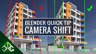 Blender Tip  Camera Shift for Architecture Renders [upl. by Ahsino279]