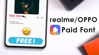 Get All Paid font FREE on Realme Oppo Theme Store 🤩 [upl. by Pattie]