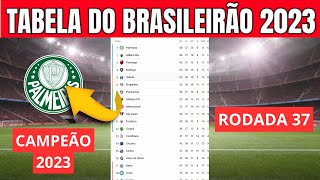 CLASSIFICACAO DO BRASILEIRAO 2023 HOJE  TABELA DO BRASILEIRAO 2023 HOJE  37 RODADA [upl. by Minny]