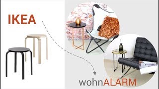 IKEA HACK Wunderschöne Beistelltische aus Hocker Frosta [upl. by Wehtta395]