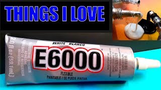 What is E6000 industrial adhesive glue used for  pros cons uses instructions drying times [upl. by Pfeifer]