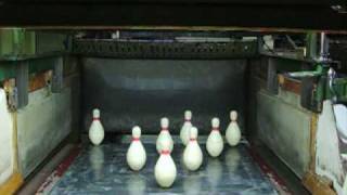 Duckpin bowling VERY close up [upl. by Llerrud882]