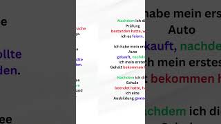 Nebensatz mit Nachdem Beispielsätze germanlevelb1  germangrammar  lerndeutsch deutsch [upl. by Htebaras207]