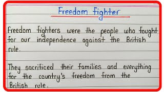 10 lines on freedom fighters in english for students [upl. by Natloz]