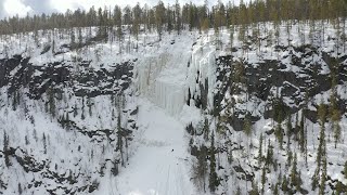 The Frozen Waterfalls of Korouoma  Lapland Finland  Nordic Unique Travels [upl. by Peppel692]