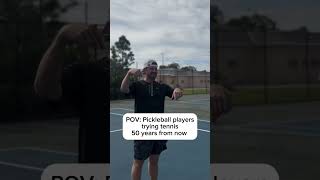 POV Tennis players trying pickleball vs [upl. by Anawait]