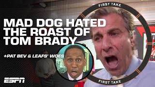 TOM BRADYS ROAST WAS GARBAGE 🤬 Mad Dogs hot take has Stephen A up in arms  First Take [upl. by Leahcimdivad]