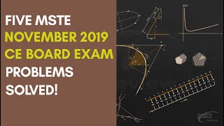 FIVE MSTE NOVEMBER 2019 BOARD EXAM PROBLEMS SOLVED [upl. by Etireugram]