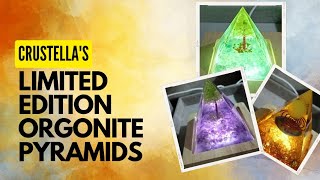 Crystellas limited edition collection of Orgonite Led pyramids🩷 [upl. by Netsriik701]