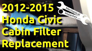 20122015 Honda Civic Cabin Air Filter Replacement [upl. by Aicemed618]